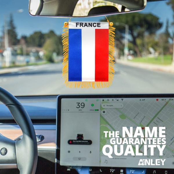 Imagem de Janela Fringy Flag Anley France pendurada 10x15cm com sucção C