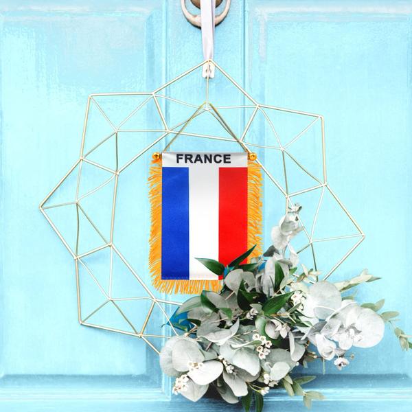 Imagem de Janela Fringy Flag Anley France pendurada 10x15cm com sucção C