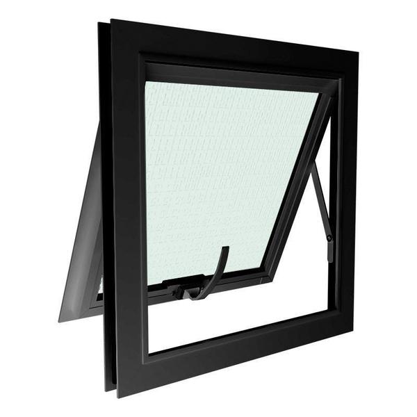 Janela Maxiar De Banheiro 50X50 Preto - Esquadrias Brasil Imagem de Janela Maxiar De Banheiro 50X50 Preto
