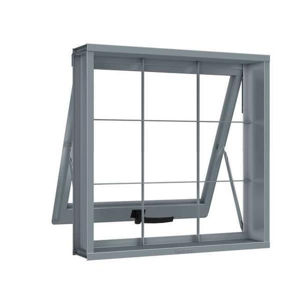 Janela Maxim-Ar de Aço 60 x 60 x 12 cm Grade Quadrada Riobras Imagem de Janela Maxim-Ar de Aço 60 x 60 x 12 cm Grade Quadrada Riobras