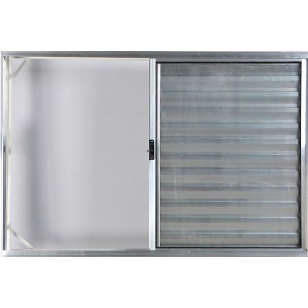 Janela Veneziana de Alumínio 3 Folhas 1,00 X 1,50 Sem Grade Cor Brilhante Linha All Modular Imagem de Janela Veneziana de Alumínio 3 Folhas 1,00 X 1,50 Sem Grade Cor Brilhante Linha All Modular