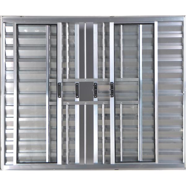 Janela Veneziana de Alumínio 6 Folhas 1,00 X 2,00 Com Grade Cor Brilhante Linha All Modular Imagem de Janela Veneziana de Alumínio 6 Folhas 1,00 X 2,00 Com Grade Cor Brilhante Linha All Modular