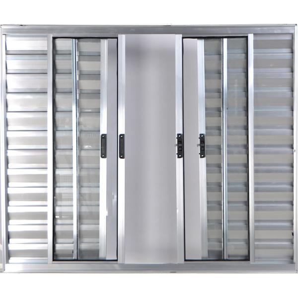 Janela Veneziana de Alumínio 6 Folhas 1,00 X 2,00 Sem Grade Cor Brilhante Linha All Modular Imagem de Janela Veneziana de Alumínio 6 Folhas 1,00 X 2,00 Sem Grade Cor Brilhante Linha All Modular