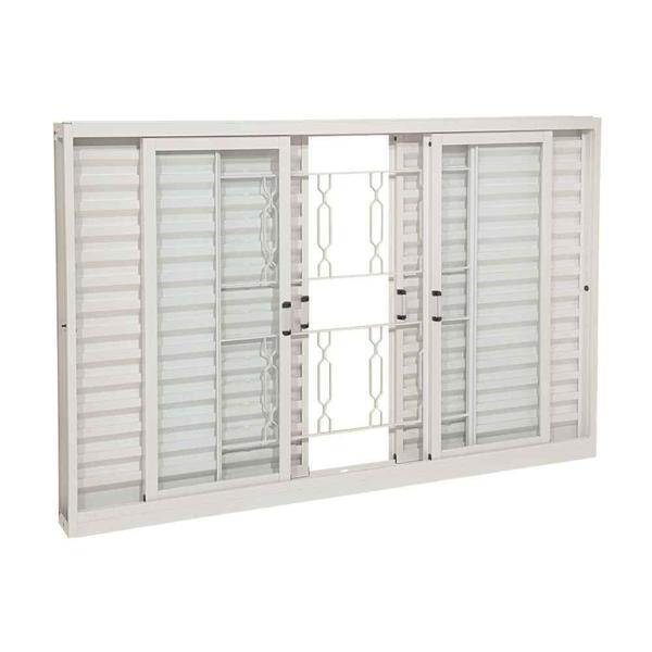 Janela Veneziana Grade Elo em Aço 100 x 200 x 12 cm 6 Folhas Pratika Sasazaki Imagem de Janela Veneziana Grade Elo em Aço 100 x 200 x 12 cm 6 Folhas Pratika Sasazaki
