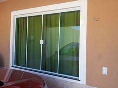 Janela verde 4 folhas 120alt x 300lar ( kit branco ) - NEW TEMPER Imagem de Janela verde 4 folhas 120alt x 300lar ( kit branco )