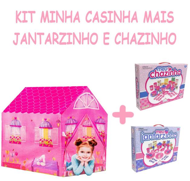 Imagem de Jantar  E Chazinho Mais Barraca Rosa Crianças 5 6 7 8 Anos