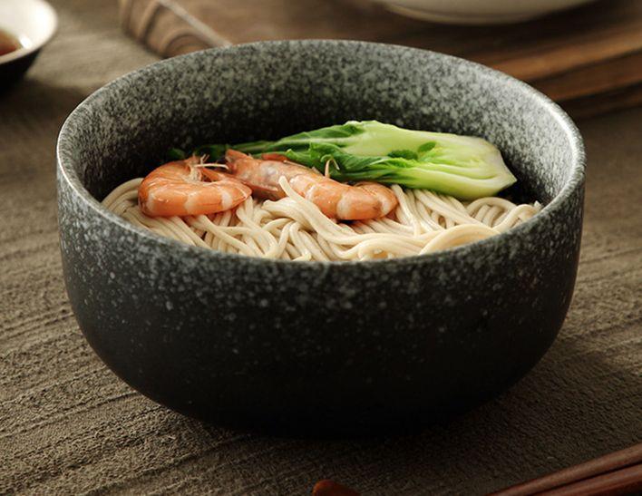 Imagem de Japonês Cerâmica Retro Soup Bowl Salad Bowl TableWare French Sea Bowl Ramen Bowl Large Soup Bowl Home Large Bowl Noodle Tigelas