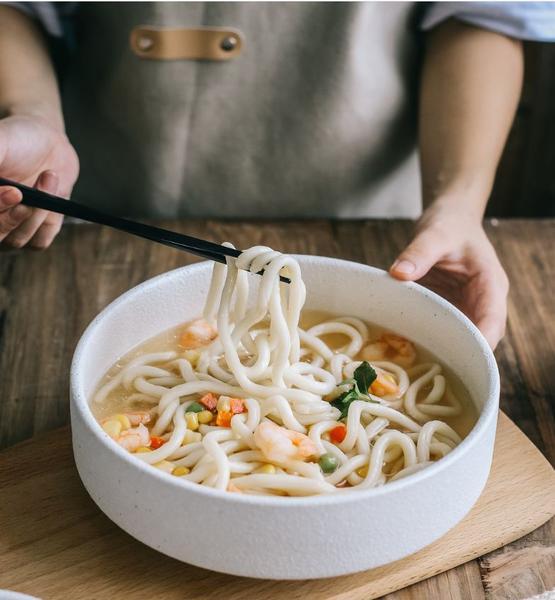 Imagem de Japonês Creative Ceramic Bowl Salad Bowl Thick Soup Bowl Stew Bowl Restaurant Fashionable Dish Deep Bowl Fruit Bowl Lar Tigelas