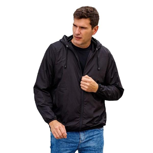 Jaqueta Corta Vento Masculina Impermeável Forrada com Bolsos