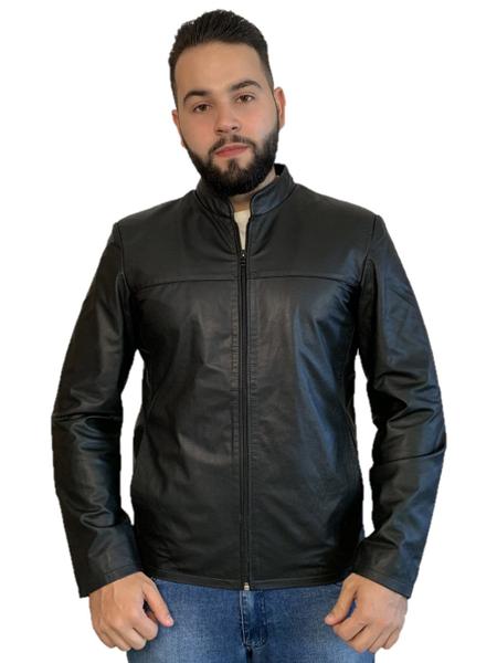 Jaqueta couro masculina tradicional 127 preta Jaqueta Masculina