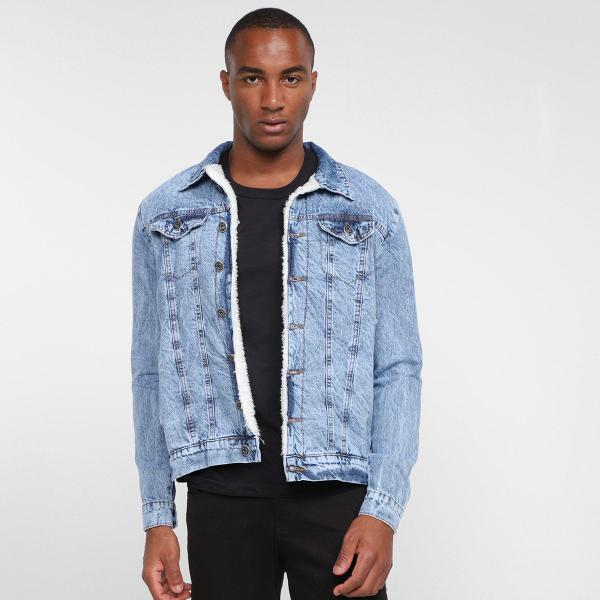 Jeans Forrada Jaqueta Jeans Claro Masculina Jaqueta Jeans Claro