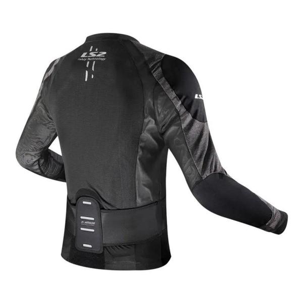 Imagem de Jaqueta ls2 x-armor preto/cinza pp/p - masculino - feminino - motoqueiro - motociclista - proteção - ventilado