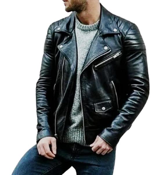 Legitimo Masculina Motoqueiro Jaqueta Couro Legitimo Motoqueiro