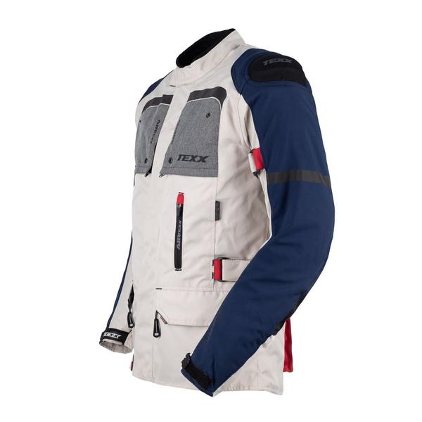 Imagem de Jaqueta Masculina Motoqueiro Texx Armor Branco/Azul Xl