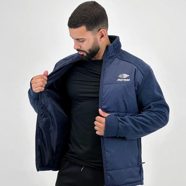 Jaqueta Mormaii Fleece e Nylon com Zíper Masculina - Jaqueta