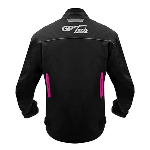 Imagem de Jaqueta Motoqueiro Feminina Essence GP Tech Preto com Cinza ou Rosa