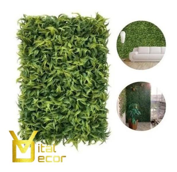 Imagem de Jardim Vertical Folhagem Cheia 40x60 Muro Inglês Artificial