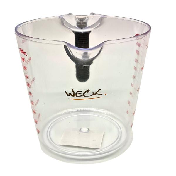 Jarra 1000 Ml Com Medidor e Cabo Plástica Transparente Weck Imagem de Jarra 1000 Ml Com Medidor e Cabo Plástica Transparente Weck