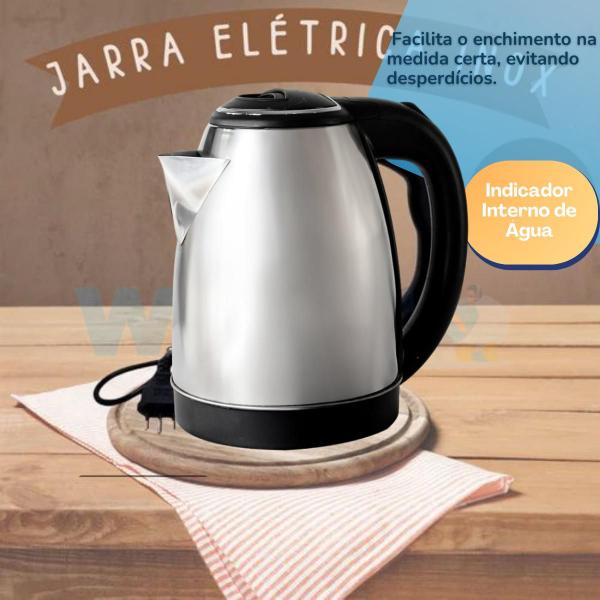 Imagem de Jarra Chaleira Elétrica de Inox 2 Litros - 127V