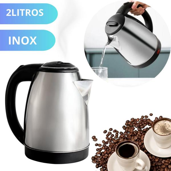 Imagem de Jarra Chaleira Elétrica de Inox café cha 2 Litros - 110V