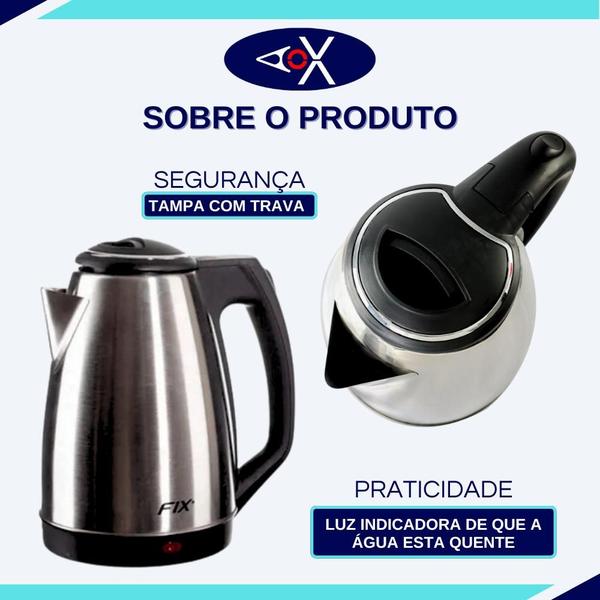 Imagem de Jarra Chaleira Elétrica Inox  1,8L 