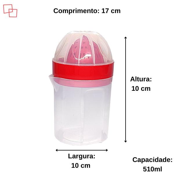 Imagem de Jarra com Espremedor de Frutas Fit 510ml Portátil com tampa de Plástico Resistente para Sucos Nitron