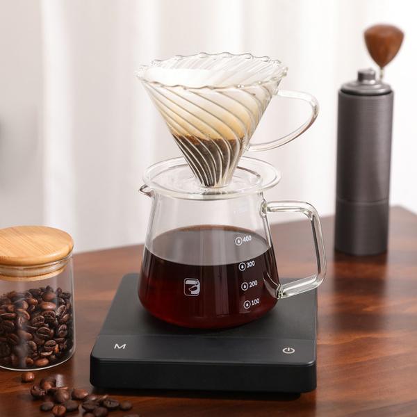 Imagem de Jarra Com Suporte Coador Filtro De Vidro Borossilicato Para Café 500ml Kit de Preparo de Café V60