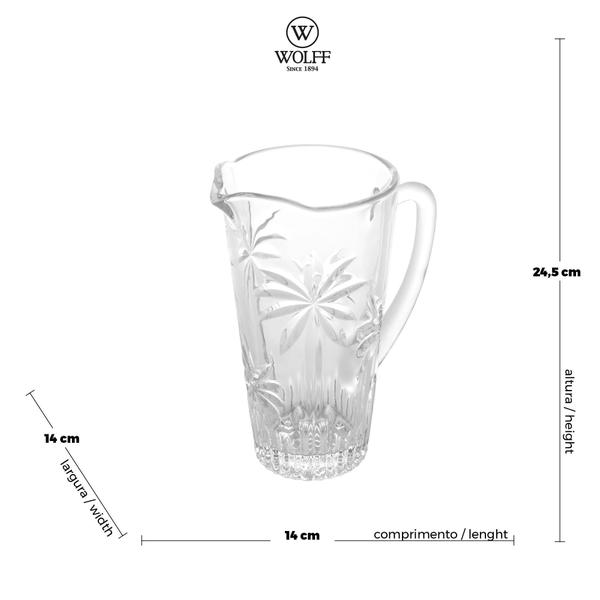 Jarra Cristal Wolff Palm Tree 1,2L Imagem de Jarra Cristal Wolff Palm Tree 1,2L