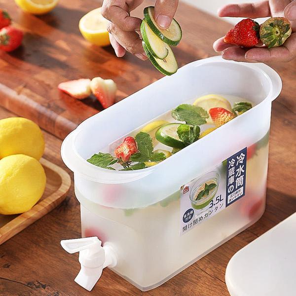 Jarra de água de 3500ml com faucet Limão Suco de Limão Jug Kitchen Drinkware Kettle Pot Cold Water Bottle Container Heat Resistant Pitcher Potes de água e chaleiras - HTTN Imagem de Jarra de água de 3500ml com faucet Limão Suco de Limão Jug Kitchen Drinkware Kettle Pot Cold Water Bottle Container Heat Resistant Pitcher Potes de água e chaleiras