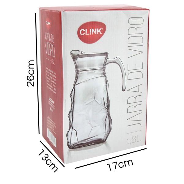 Jarra De Vidro 1,8 Litros Com Tampa Para Suco Água Drinks - Clink Imagem de Jarra De Vidro 1,8 Litros Com Tampa Para Suco Água Drinks