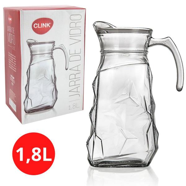 Jarra De Vidro 1,8 Litros Com Tampa Para Suco Água Drinks - Clink Imagem de Jarra De Vidro 1,8 Litros Com Tampa Para Suco Água Drinks