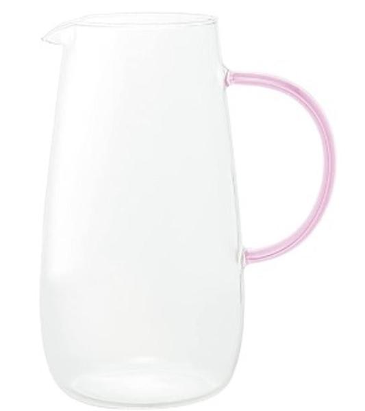 Jarra de Vidro Borossilicato com Alça Fun Rosa 1,3L - Wolff Imagem de Jarra de Vidro Borossilicato com Alça Fun Rosa 1,3L - Wolff