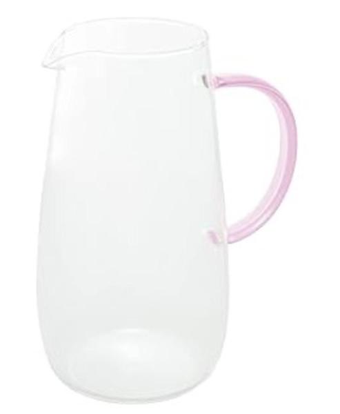 Jarra de Vidro Borossilicato com Alça Fun Rosa 1,3L - Wolff Imagem de Jarra de Vidro Borossilicato com Alça Fun Rosa 1,3L - Wolff