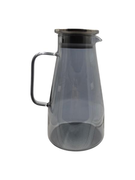 Jarra De Vidro Borossilicato Com Tampa Inox 1,8 Litros Fumê - Fact Importados Imagem de Jarra De Vidro Borossilicato Com Tampa Inox 1,8 Litros Fumê