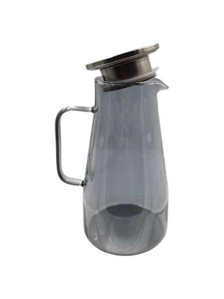 Jarra De Vidro Borossilicato Com Tampa Inox 1,8 Litros Fumê - Fact Importados Imagem de Jarra De Vidro Borossilicato Com Tampa Inox 1,8 Litros Fumê