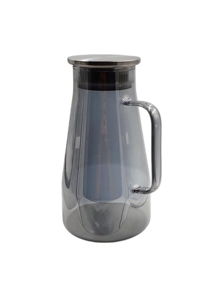 Jarra De Vidro Borossilicato Com Tampa Inox 1,8 Litros Fumê - Fact Importados Imagem de Jarra De Vidro Borossilicato Com Tampa Inox 1,8 Litros Fumê
