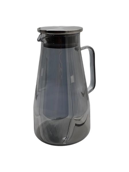 Jarra De Vidro Borossilicato Com Tampa Inox 1,8 Litros Fumê - Fact Importados Imagem de Jarra De Vidro Borossilicato Com Tampa Inox 1,8 Litros Fumê