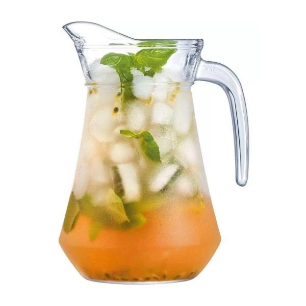 Jarra de vidro com tampa de acrílico 1,6 L Água Suco Bebidas - Original Imagem de Jarra de vidro com tampa de acrílico 1,6 L Água Suco Bebidas