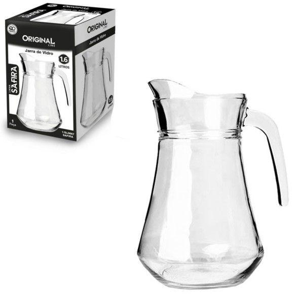 Jarra de vidro com tampa de acrílico 1,6 L Água Suco Bebidas - Original Imagem de Jarra de vidro com tampa de acrílico 1,6 L Água Suco Bebidas