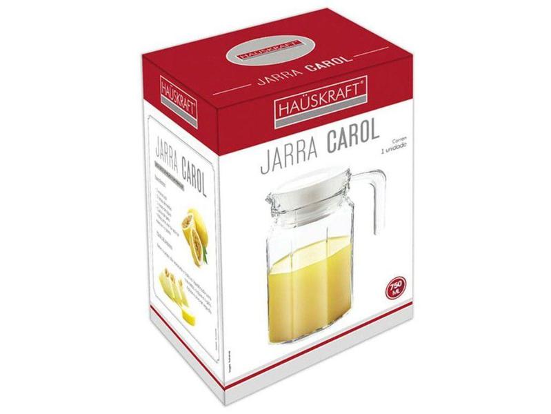 Imagem de Jarra de Vidro com Tampa Transparente 750ml - Hauskraft Carol