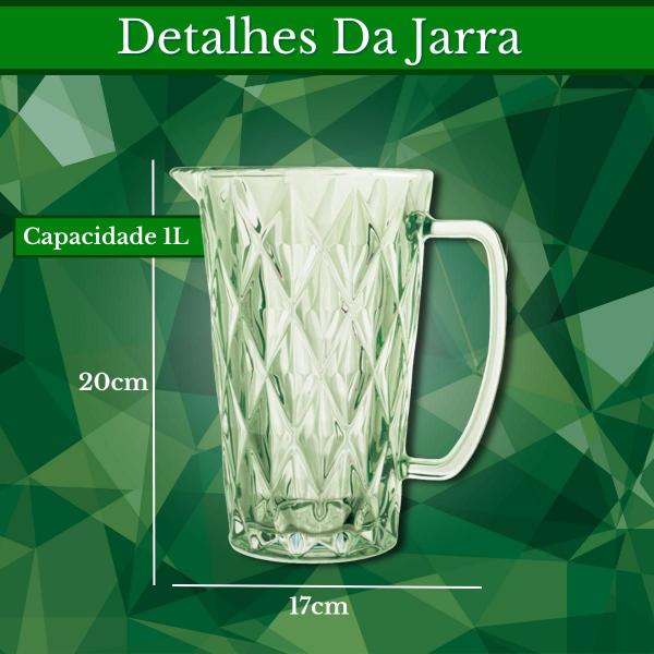 Jarra De Vidro Diamond 1l Para Água Suco Drinks Diamante Nf - Original Imagem de Jarra De Vidro Diamond 1l Para Água Suco Drinks Diamante Nf