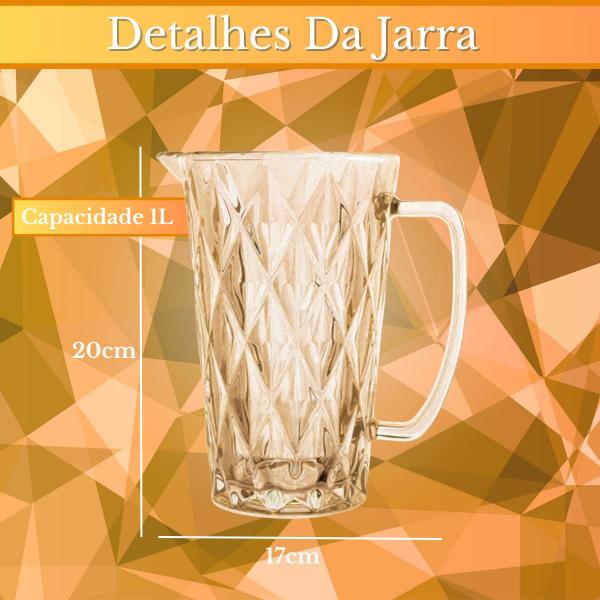 Jarra De Vidro Diamond 1l Para Água Suco Drinks Diamante Nf - Original Imagem de Jarra De Vidro Diamond 1l Para Água Suco Drinks Diamante Nf