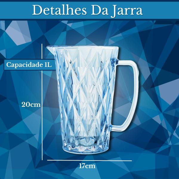 Jarra De Vidro Diamond 1l Para Água Suco Drinks Diamante Nf - Original Imagem de Jarra De Vidro Diamond 1l Para Água Suco Drinks Diamante Nf