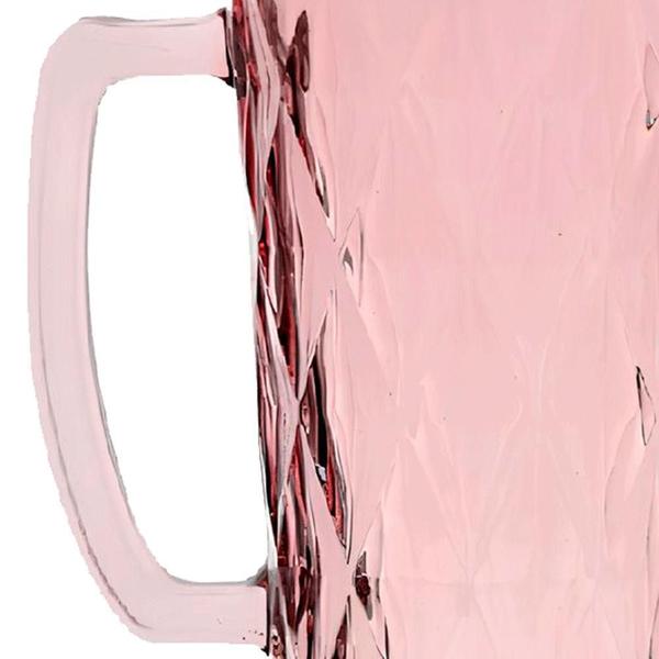 Imagem de Jarra De Vidro Diamond Rosa Água Ou Suco 1,2L