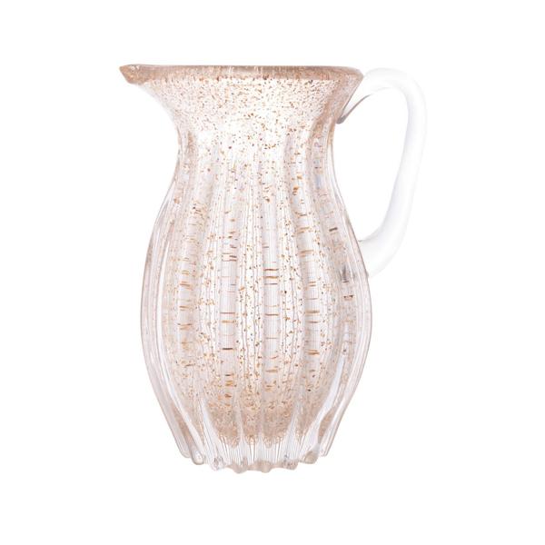 Jarra De Vidro Italy Transparente E Dourado 800Ml Wolff Imagem de Jarra De Vidro Italy Transparente E Dourado 800Ml Wolff