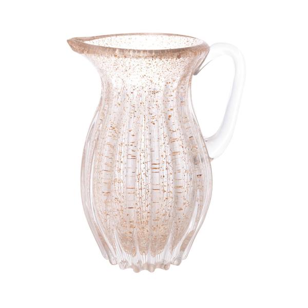 Jarra De Vidro Italy Transparente E Dourado 800Ml Wolff Imagem de Jarra De Vidro Italy Transparente E Dourado 800Ml Wolff