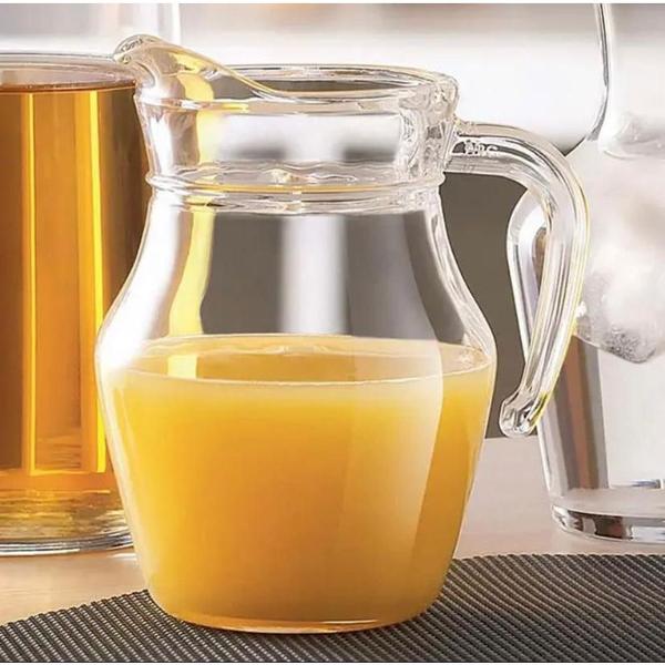 Jarra de Vidro Suco Resistente Para Suco Refri Água 520ML Resistente 6 Unidades - Ladiv Imagem de Jarra de Vidro Suco Resistente Para Suco Refri Água 520ML Resistente 6 Unidades