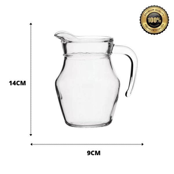 Jarra de Vidro Suco Resistente Para Suco Refri Água 520ML Resistente 6 Unidades - Ladiv Imagem de Jarra de Vidro Suco Resistente Para Suco Refri Água 520ML Resistente 6 Unidades