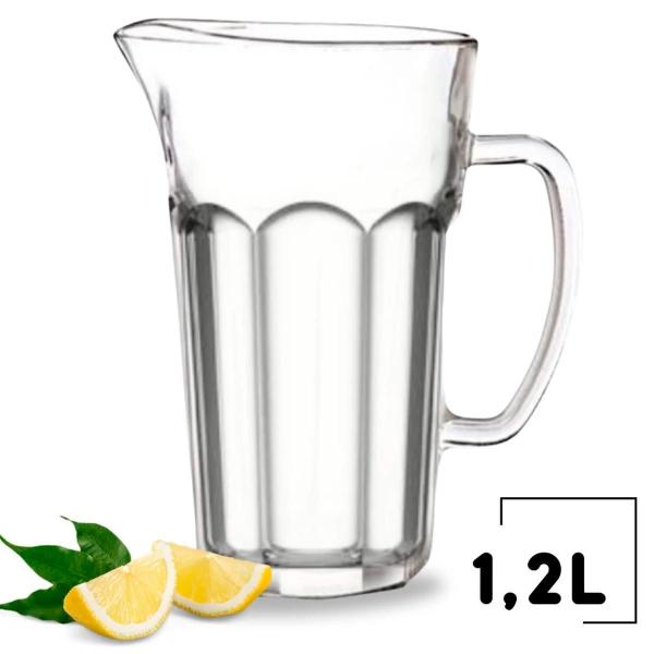 Jarra De Vidro Transparente 1,2L Para Suco Água Refrigerante - Original Glass Imagem de Jarra De Vidro Transparente 1,2L Para Suco Água Refrigerante