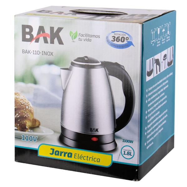 Imagem de Jarra Eletrica BAK BAK-110-Inox - 1.8L - 1100W - 110V - Prata e Preto